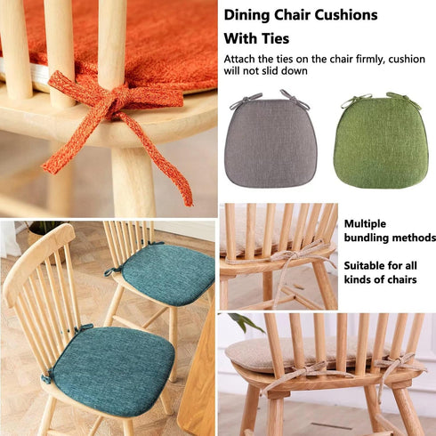GWTYR Green,1 Set,Chair Grass Cushion Memory Foam Chair Pads with Ties and Backing, Hidden Zipper Design and Removable