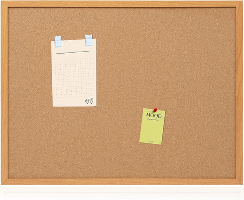 Board2by Cork Board Bulletin Board 24 x 36 - Wood Framed Corkboards for Wall Decor with 15 Push Pins