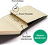 Dingbats* Wildlife A6 Small Reporter Notebook - PU Leather Hardcover, Pocket, Elastic Closure, Pen Holder, Bookmark