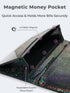 Mymazn Holographic Glitter Server Book for Waitress - Magnetic Cash Pocket & Zipper Pouch - Guest Check & Money