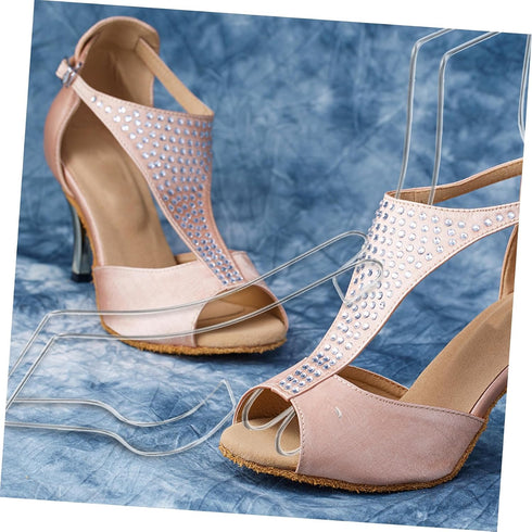 2pcs Closet MAGICLULU Stainless Steel Shoe Display Supports for Shoe Rack Boot Rack Entryway High Heel Supports