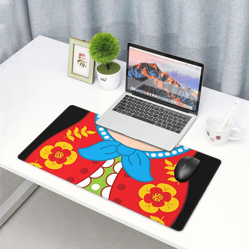 Hwxzupm 16x29.5 Inch Russian Nesting Dolls Gaming Mouse Pad Large - Non-Slip Desk Mat with Stitched Edges, Durable
