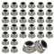 PDETVEO 50PCS Stainless Steel 304 Lock Nuts, M5-0.8 Nylon Insert Hex Lock Nuts