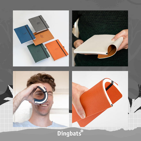 Dingbats A5 Wildlife Dotted Notebook Journal - Premium Vegan Leather Softcover for Writing, Note Taking, Travel