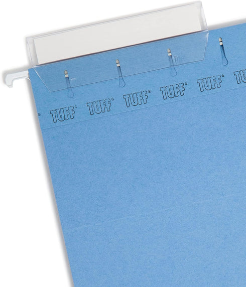 Smead TUFF Hanging File Folder with Easy Slide Tab, Letter Size, Blue, 18 per Box (64041)