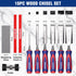 10-Piece Set (1/4", 1/2", 3/4", 1", 1-1/4", 1-1/2") WORKPRO Wood Chisel for Woodworking, Cr-V Bevel Edge Chisels