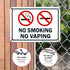 No Smoking No Vaping Sign - 10x7 Inches, Rust Free Aluminum, Fade Resistant, Made in USA