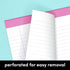 PAPERAGE 6 Pack Lined Legal Pads (Rainbow), 50 Sheets Each, Wide Ruled Note Pads, 8.5 x 11 inches