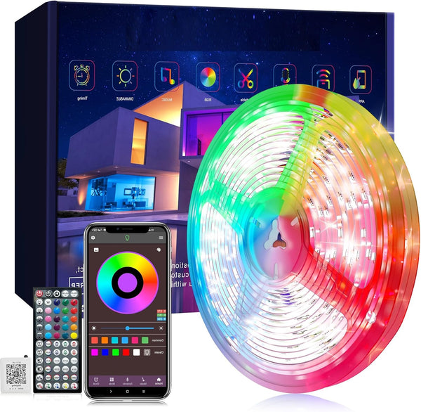 Ledagic Led Lights for Bedroom 50 ft, Color Changing Led Strip Lights with