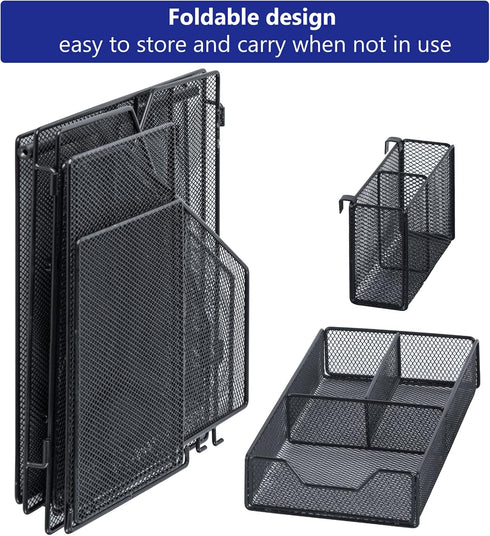 Desk Organizer with 2-Tier Paper Letter Tray, Drawer, and 2 Pen Holder for Office Supplies