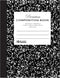 BAZIC Composition Book, Wide Ruled 100 Sheet, Premium Black Marble Notebook for Office School