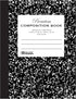 BAZIC Composition Book, Wide Ruled 100 Sheet, Premium Black Marble Notebook for Office School