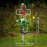 16 Inch Solar Cross Garden Stake Lights with 1 Artificial Flower, Metal Garden Art for Patio Lawn Decor