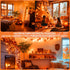 66ft 200 JMEXSUSS LED Christmas String Lights Outdoor Indoor, Connectable Orange String Lights Clear Wire, Fall Light