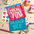 Jotique 48 Sets 4" 5.5" Thank You Cards with Envelopes and Stickers, Blank Inside Bright Design, x Bulk Appreciation