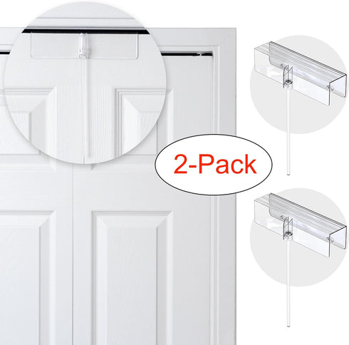 (2- Pack) Closet 1 3/8" - Safety Innovations Bi-fold Door Lock - Protection Child and Pet Proof Bi-fold Door Lock