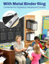 50 Packs 3 10x14 SUNEE Oversized Reusable Dry Erase Pocket Sleeves with Rings, Black Ticket Holders, Clear Plastic