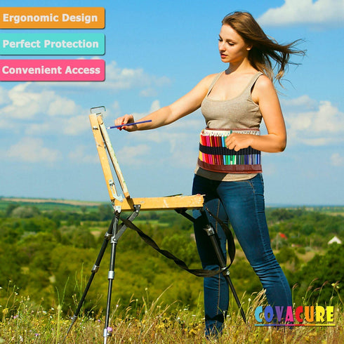 Set 36 covacure Colored Pencils, Premier Color Pencil With Colouring Pencils,Sharpener and Canvas Pencil Bag