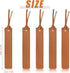 Zonon 10 Pieces Handmade Genuine Leather Bookmarks, Personalized Page Markers for Book Lovers (Light Tan)