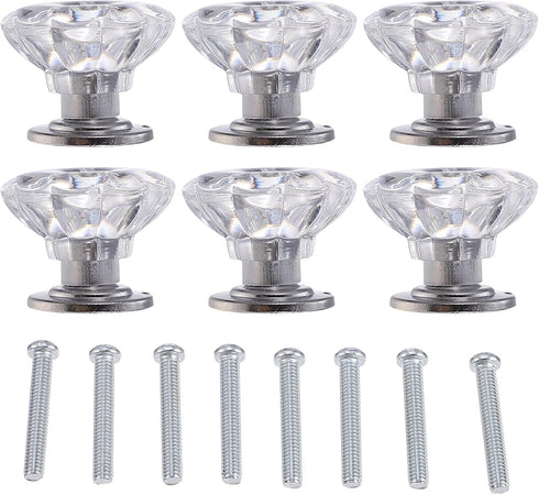 Alipis 6pcs Small Plastic Knobs Cabinet Pulls Mini Decorative Handles for Bedside