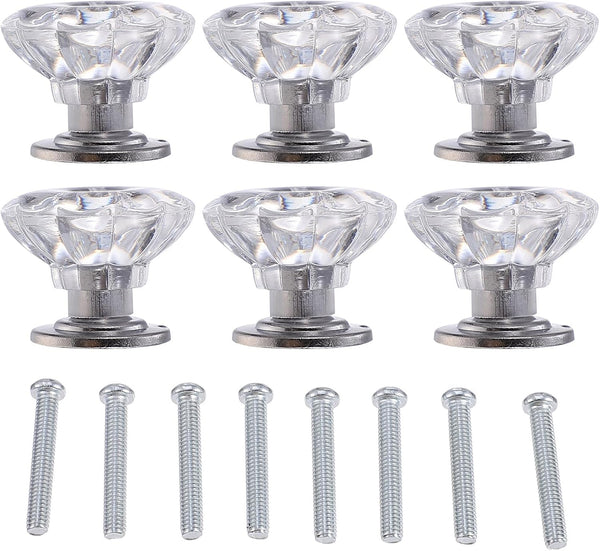Kisangel 6pcs Mini Knobs Plastic Cabinet Pulls Bedside Cabinet Handles Easy Install