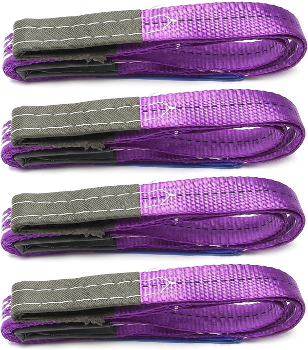 MroMax 1.18" x 3.28ft Lift Strap, 4454lbs Capacity Web Lifting Straps for Construction Rigging Moving Towing Hoisting