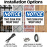 (2 Pack) 10 Inch 7 Inch This Sink For Meat Only OSHA Notice Sign X Indoor/Outdoor Rust-Free Aluminum Metal Signs