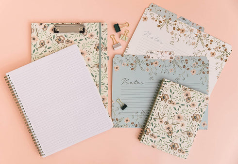 Steel Mill & Co Cute Green Mini Spiral Notebook, 8.25" x 6.25", Durable Hardcover with 160 Lined Pages