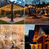 50FT 16 Dimmable S14 Bulbs(1 LED Outdoor String Lights, Waterproof Patio Light with Remote & Shatterproof Edison