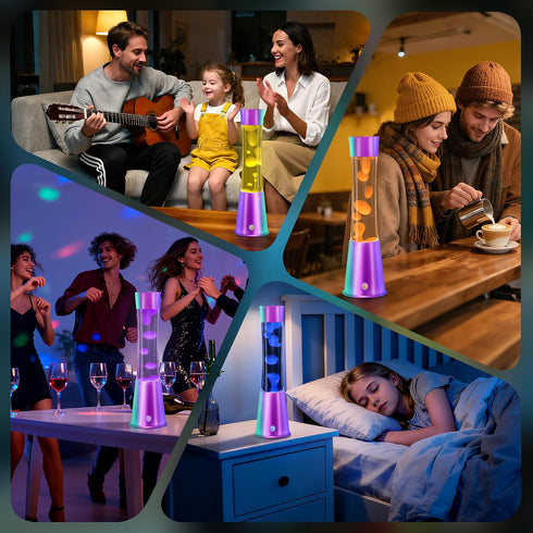 Besight 15.5" 17 Liquid Motion Lamp Color Changing Night Light with Remote, Classic LED Table Lamps for Kids Adults