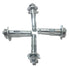 Sleeve Anchors with Nuts & Washers - Zinc Plated Steel, Hex Head, 5/16" x 1.5" Long (4 Pack)