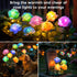 4 Pack IP65 7-Color 10H+ Solar Rose Lights Outdoor: Waterproof Changing LED Flower Stakes for Garden Pathway Patio Lawn