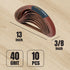 POWERTEC Sanding Belts 3/8 x 13 Inch, 40 Grit Aluminum Oxide Belt Sander, 10PK for Wood & Paint, Metal Polishing