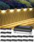 Herzila 16 Pack Solar Deck Step Lights, Solar Step Lights for Outdoor
