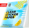 95% Clear Sticker Paper for Inkjet Printer and Laser 20 Sheets, 8.5x11