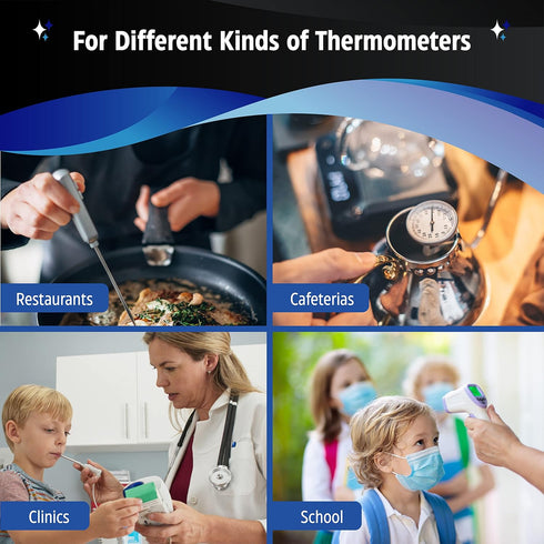 HandyClean Thermometer Cleaning Wipes, 70% Isopropyl Alcohol, 1000 ct Individually Wrapped Probe Wipes