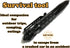 Uzi Tactical Pen with CuffKey in the Cap, Refillable Ultra Durable Aircraft Aluminum Ballpoint Pen, Writing Tactical Pen
