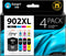 Smart Ink Compatible Ink Cartridge Replacement for HP 902 XL 902XL (4 Combo Pack) for Officejet Pro 6978 6968 6974 6975