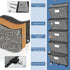 homyfort Over the Door File Organizer, Hanging Wall File Folders with 5 Large Pockets for Papers, Charts, Mails, Office