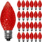 25 Pack C7 LED Replacement Light Bulbs, Shatterproof Christmas C7 LED Red