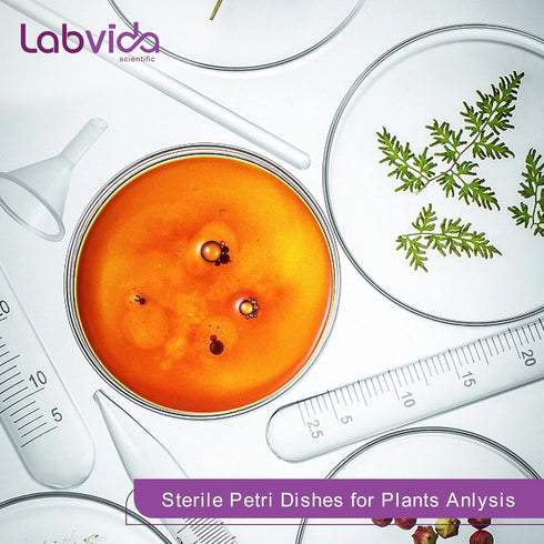 20-Pack Sterile Petri Dishes with Lids - 90mm Diameter, 15mm Depth for Mycology, Lab Testing, Science Projects