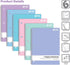 Better Office Products Spiral Notebooks, 6 Pack, 1 Subject, 70 Sheets, 10.5" x 8", 6 Assorted Pastel Colors