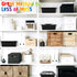 Qunclay 10 Pcs Flat Storage Tray Organizer, Letter Size Paper Trays, Stackable File Paper Tray for School Office, Black
