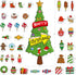 SICOHOME 48 Pcs Christmas Bulletin Board Decorations Set - Winter Classroom Decor Supplies