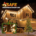 480 39FT 96 8 USOKYO Icicle Christmas Lights Outdoor, LED Icicle String Lights with Drops Modes and Timer, Twinkle