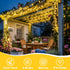 4 Pack 33ft 100 8 YEGUO Warm White Solar Fairy Lights, Each LED Christmas Lights Outdoor Waterproof, Modes Sliver Wire