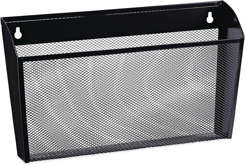 Universal UNV20026 14 in. x 3.1 in. x 8.2 in. Metal Mesh Wall Letter File - Black