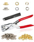 150Pcs 1/2 Inch Grommet Tool Kit, Eyelet Kit with Leather Hole Punch Pliers, Gold and Silver Metal Eyelets