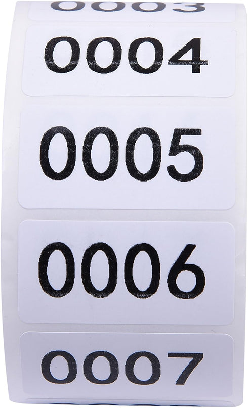Inventory Labels - Consecutive Number Stickers 1-1000, Product Claiming, Moving Box Numbering, 0.75" x 1.5"