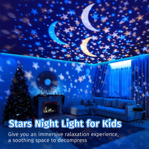 105 Lighting+5 Dimmable 360 Night Light for Kids Projector, Films Kids Night Light Projector, Baby Night Light